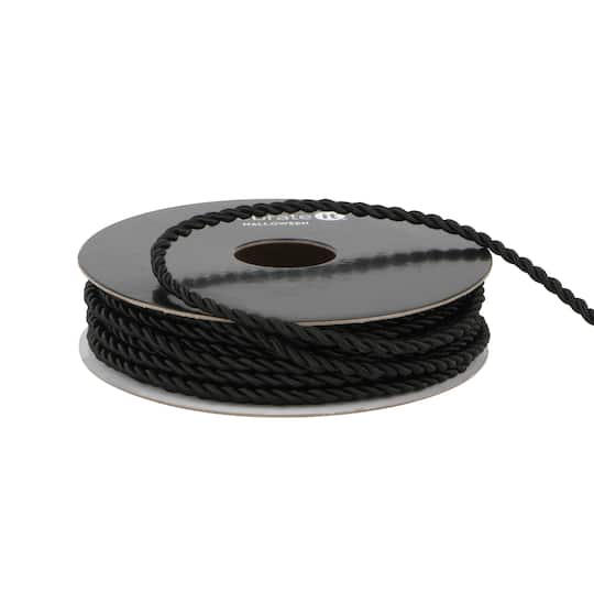 1/8" x 4yd. Black Twist Cording Ribbon by Celebrate It®